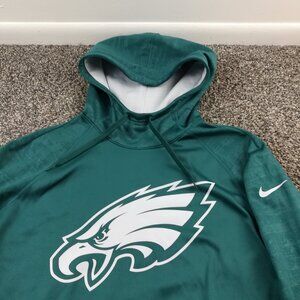 Philadelphia Eagles Hoodie Nike Big Logo Sweatshirt Fleece Lined Womens Large